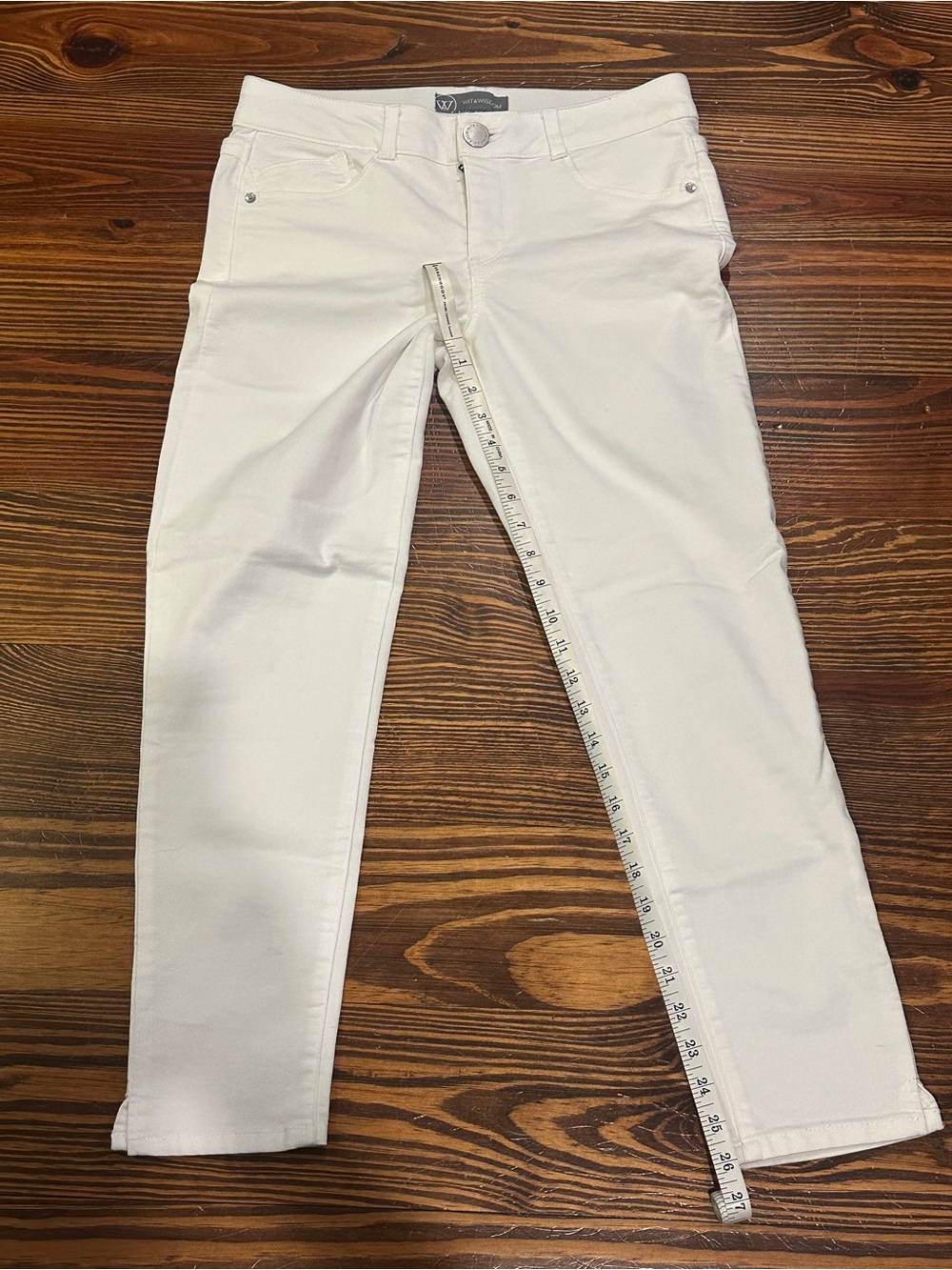 Wit & Wisdom White Cropped Stretch Jeans